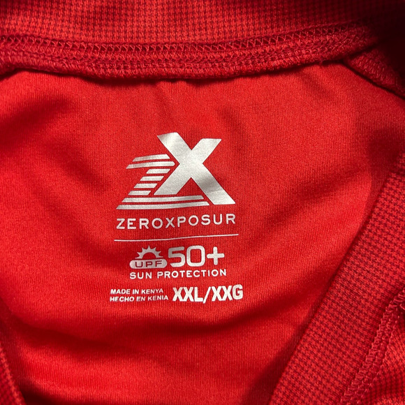 Zeroxposur Mens Size XXL UPF 50+ Sun Protection Short Sleeve Red T-Shirt (17)‎ - Picture 7 of 8